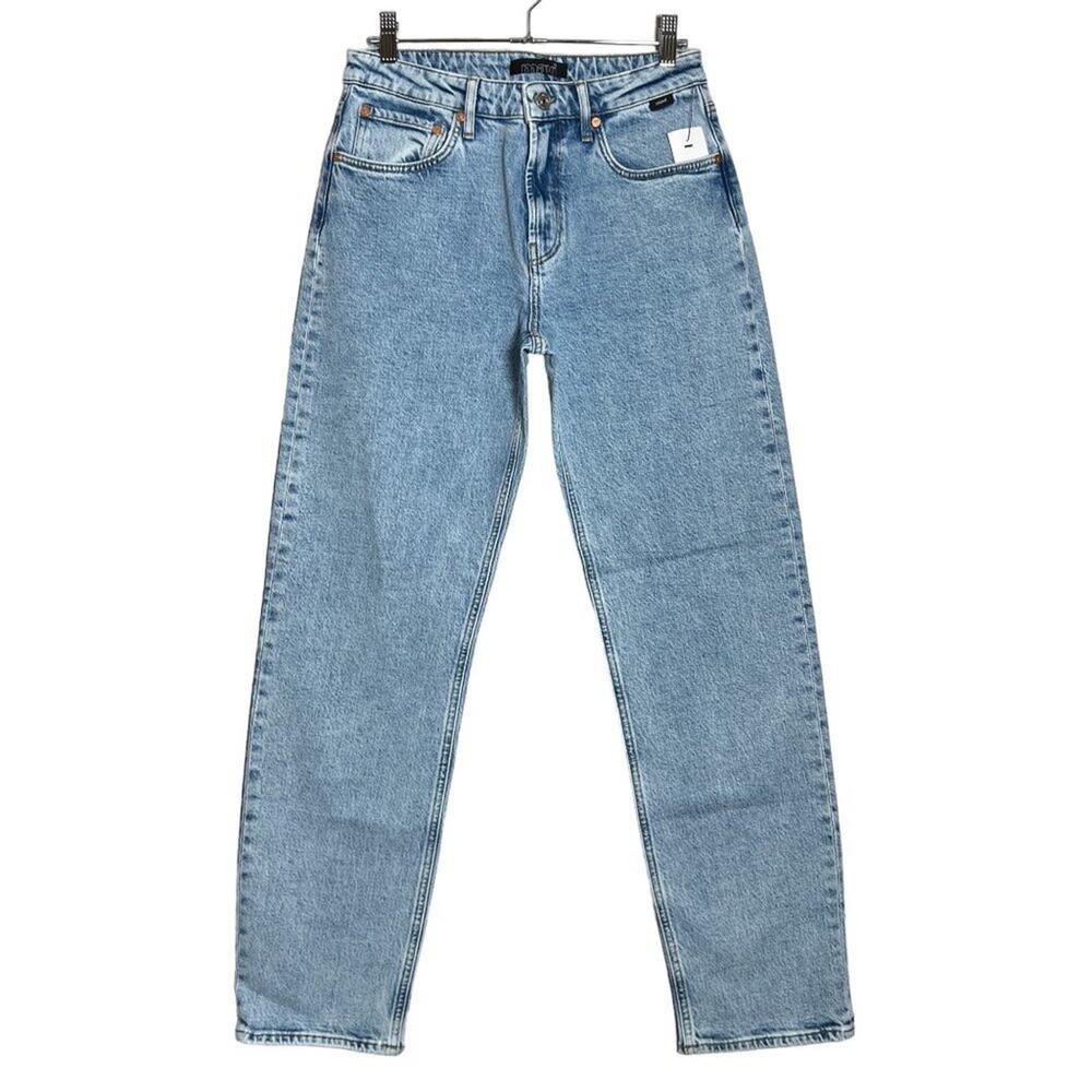 Mavi High Rise Slim Boyfriend Jeans Light Blue Recycled Denim Size 26x31 NWT